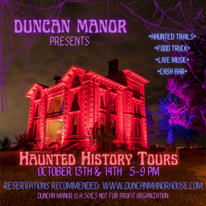 Saturday October 14, 2023  Mysterious Encounters: A Haunted History Tour